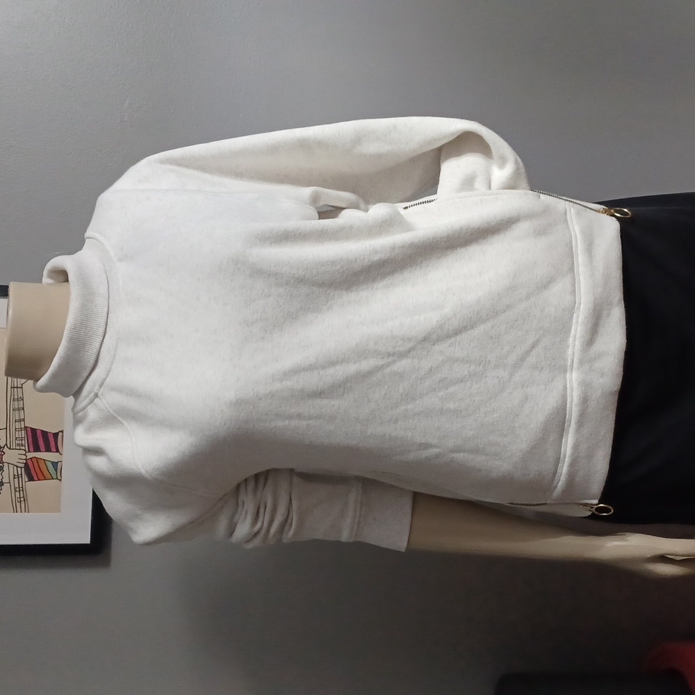 Athleta side zip with pockets funnel neck sweater